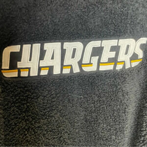 NFL Pro Line LA Chargers Black Fleece Full Zip Hooded Jacket